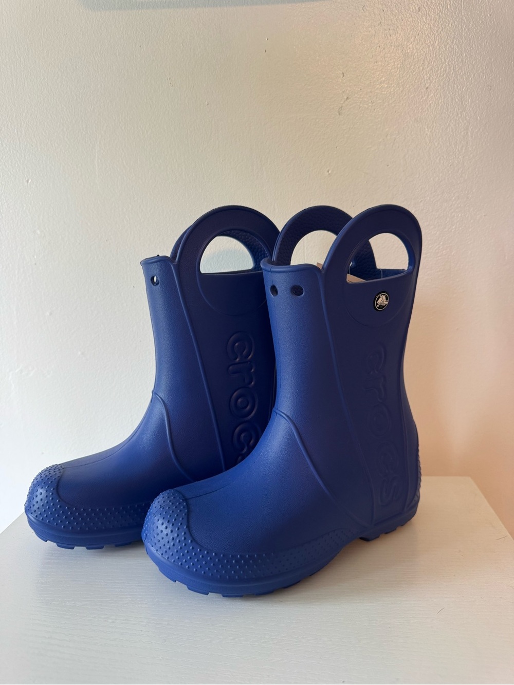 CROCS Kids' Royal Blue Easy-Pull Rain Boots